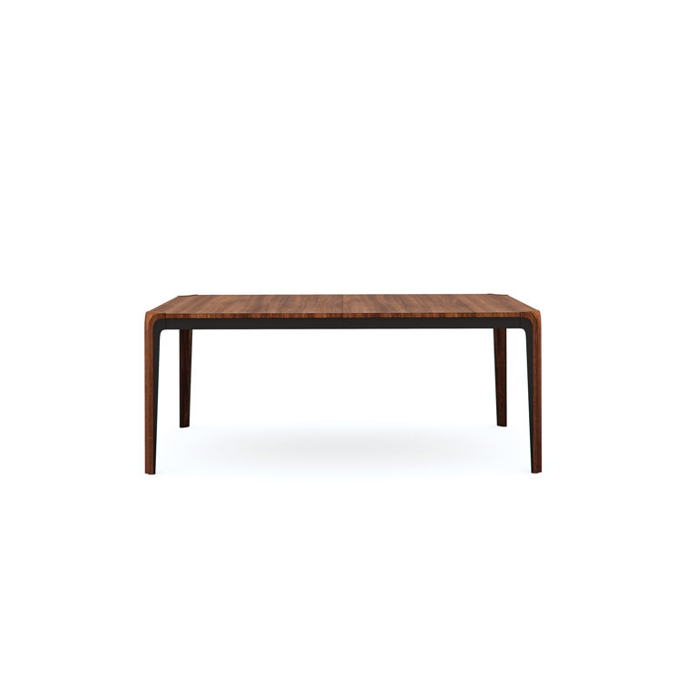 Rich Walnut Extendable Dining Table with Dark Chocolate Accents