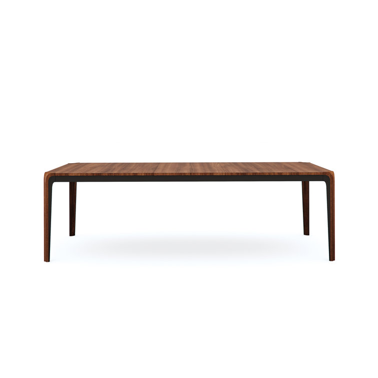 Rich Walnut Extendable Dining Table with Dark Chocolate Accents