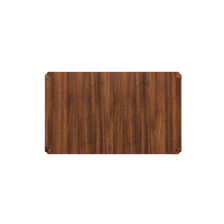 Rich Walnut Extendable Dining Table with Dark Chocolate Accents