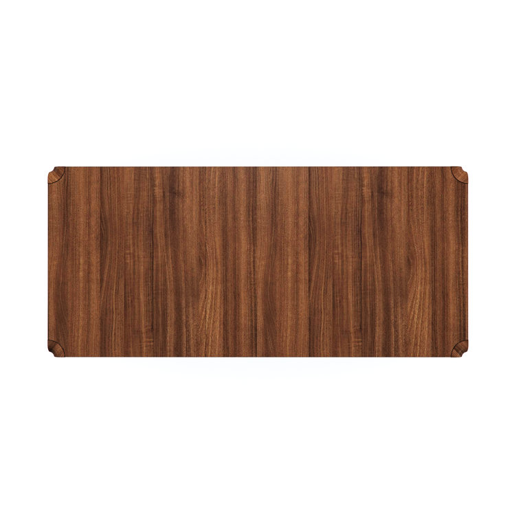 Rich Walnut Extendable Dining Table with Dark Chocolate Accents