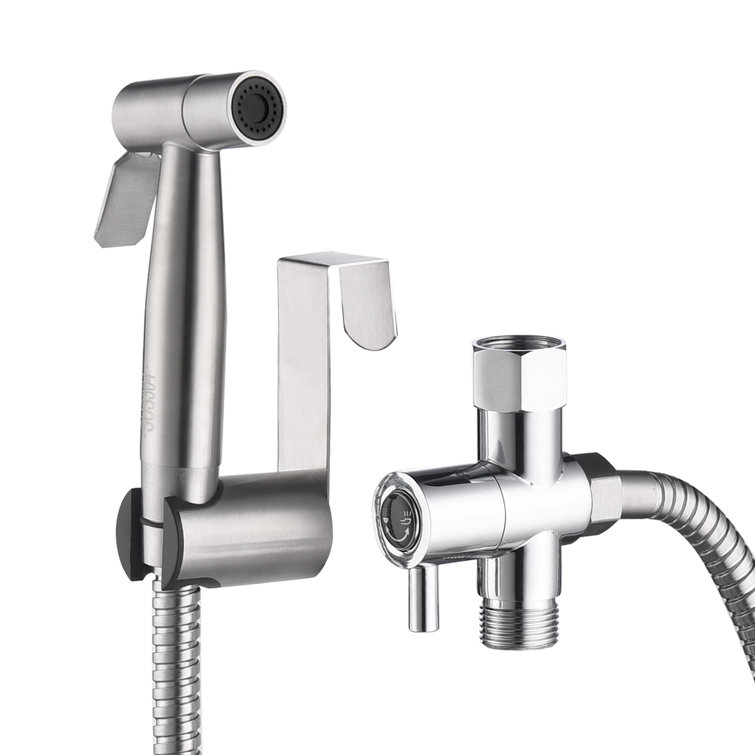 Stainless Steel Handheld Bidet Sprayer with Brass Valve