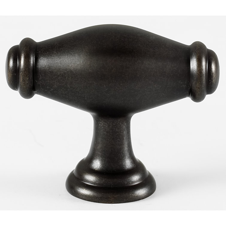 Barcelona Finish Traditional T-Handle Cabinet Knob with Mounting Hardware