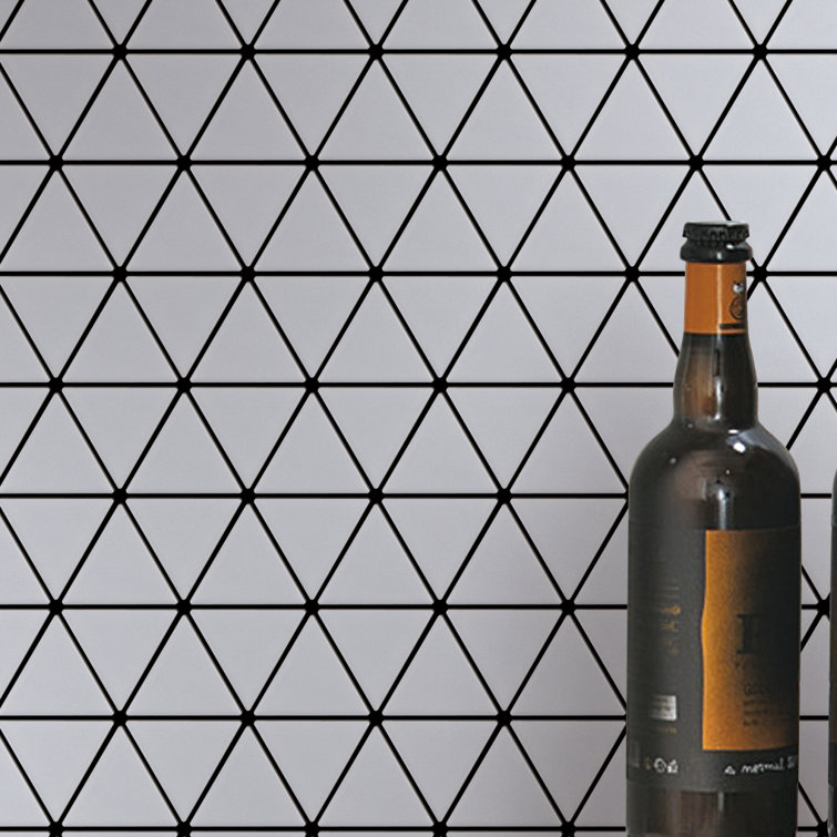 White Porcelain Grid Mosaic Wall & Floor Tile Sheet