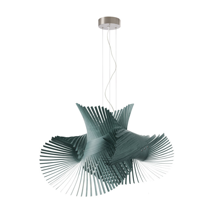 Mikado Mini 1-Light LED Geometric Pendant in Brushed Nickel