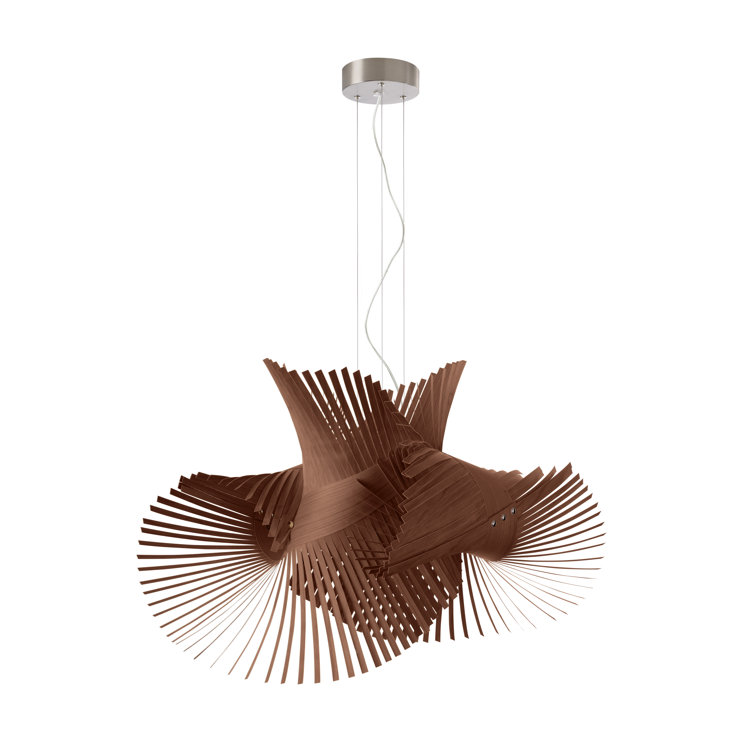 Mikado Mini 1-Light LED Geometric Pendant in Brushed Nickel