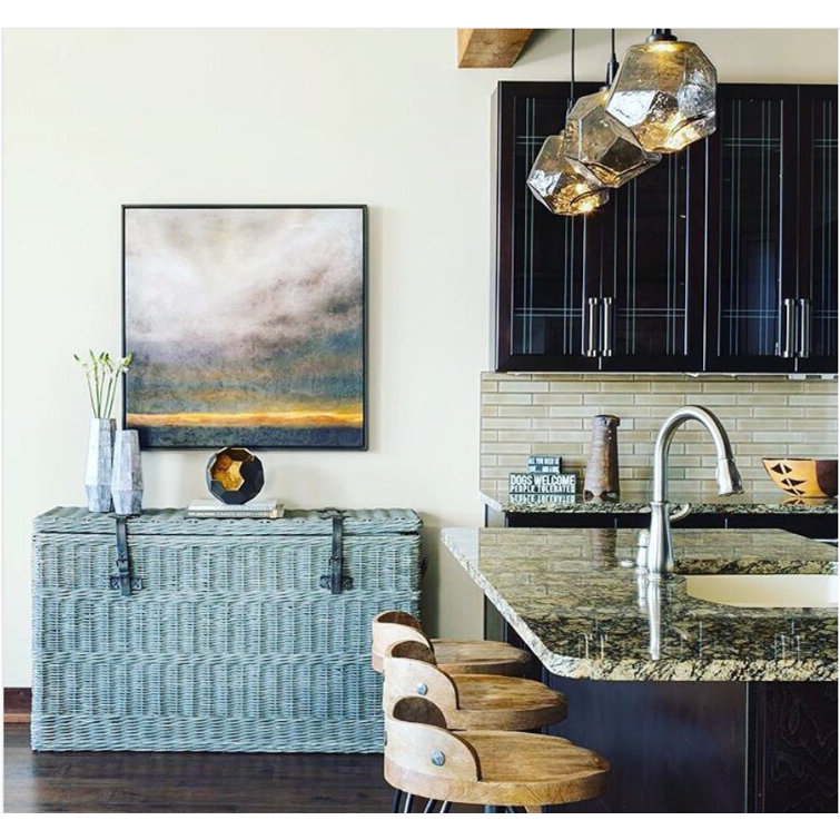 Gem Inspired 8.4" Smoke Glass & Satin Nickel LED Pendant Light