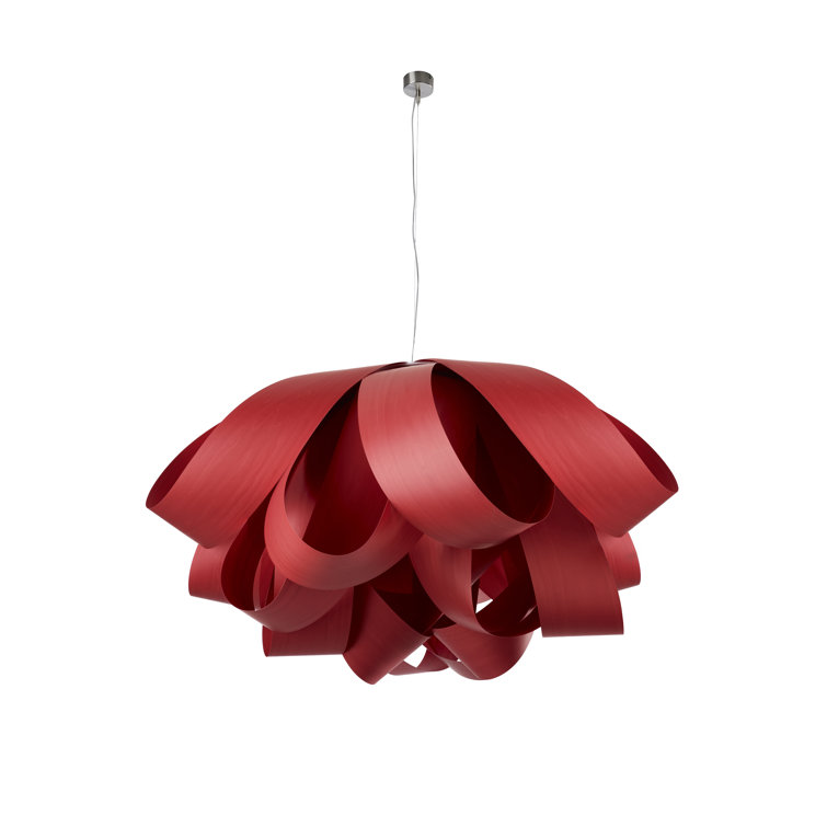 FSC-Certified Beech Geometric Small Pendant Light in Natural Finish