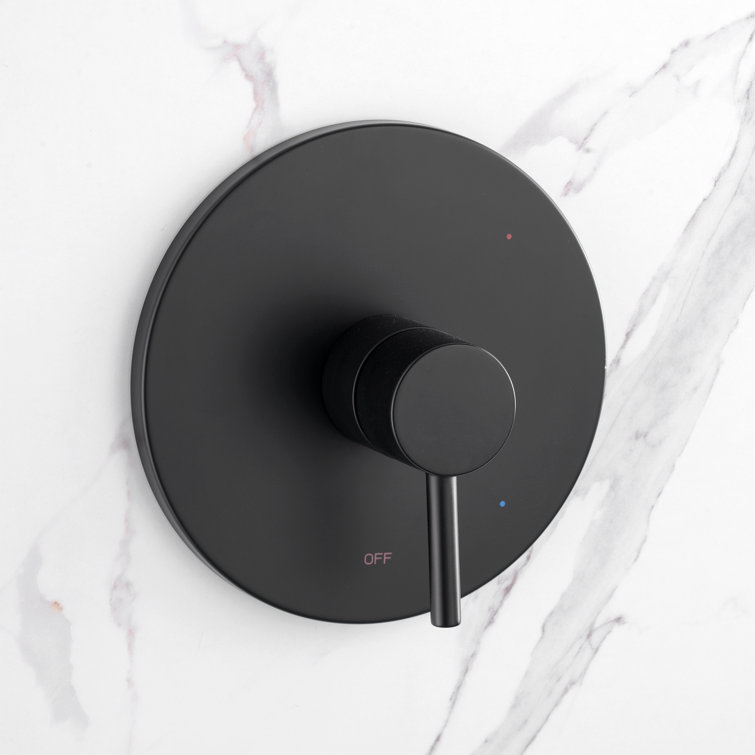 Matte Black Rainfall Wall Mounted Shower Faucet Set