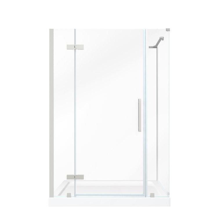 Endless Tampa Frameless Satin Nickel Shower Kit with Acrylic Base