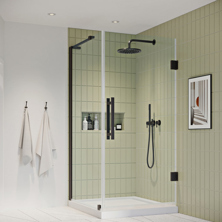 Endless Tampa-Pro 32" Frameless Shower Kit with Oil Rubbed Bronze Finish