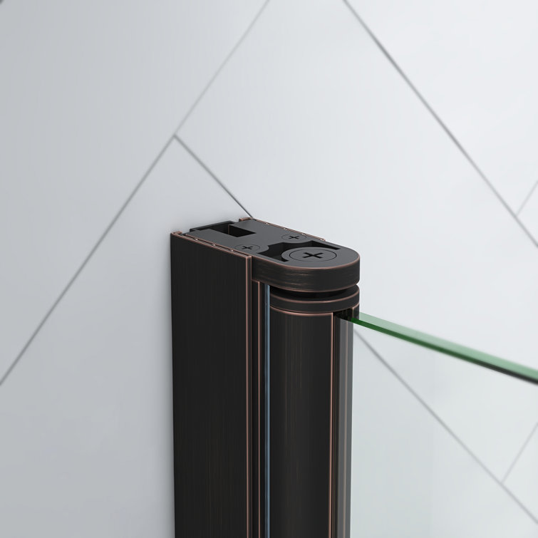 Pasadena 60" x 72" Frameless Shower Kit with Oil Rubbed Bronze Finish