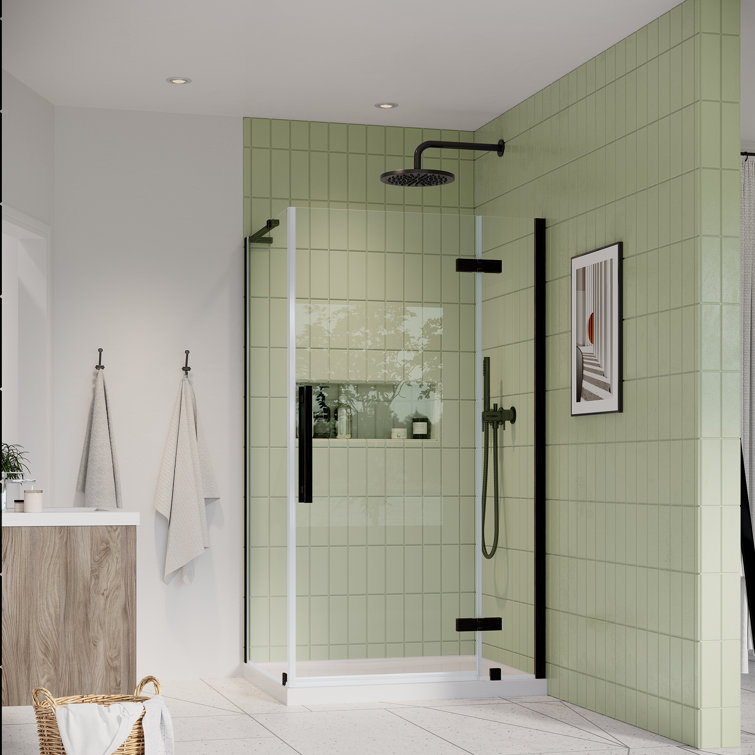 Tampa 38'' W 72'' H Frameless Oil Rubbed Bronze Shower Kit