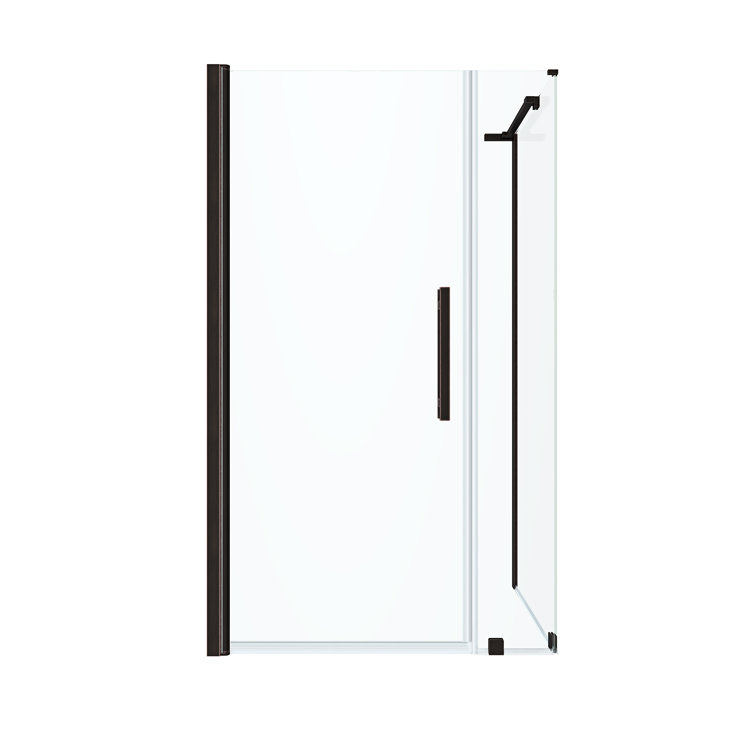 Pasadena 38.5" x 72" Frameless Corner Shower Kit in Oil Rubbed Bronze