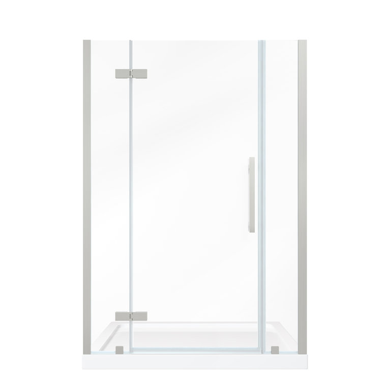 Endless Tampa Satin Nickel Frameless Shower Kit with Acrylic Base