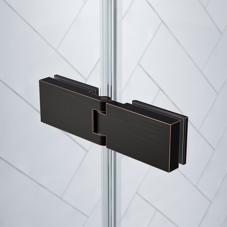 Tampa 54" x 32" Oil Rubbed Bronze Frameless Corner Shower Kit
