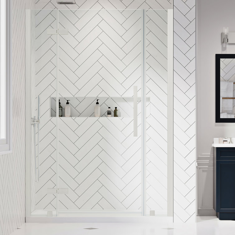 Endless Tampa Satin Nickel Frameless Shower Kit with Acrylic Base