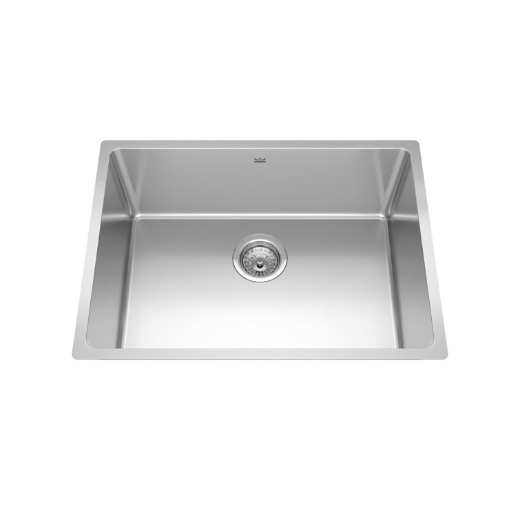 24.63'' Satin Stainless Steel Undermount Single Bowl Kitchen Sink