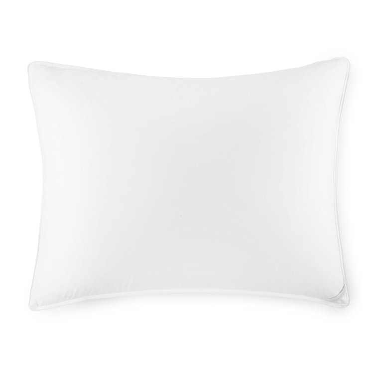 Standard Firm White Down Alternative Pillow with Cotton Cover