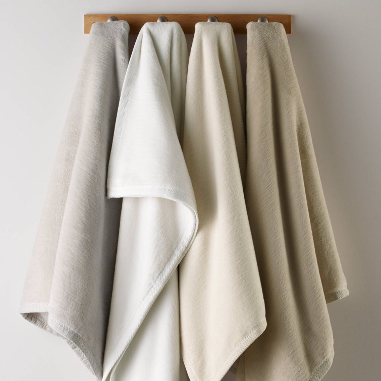 Luxurious Flint Cotton Throw Blanket - Twin Size, Machine Washable
