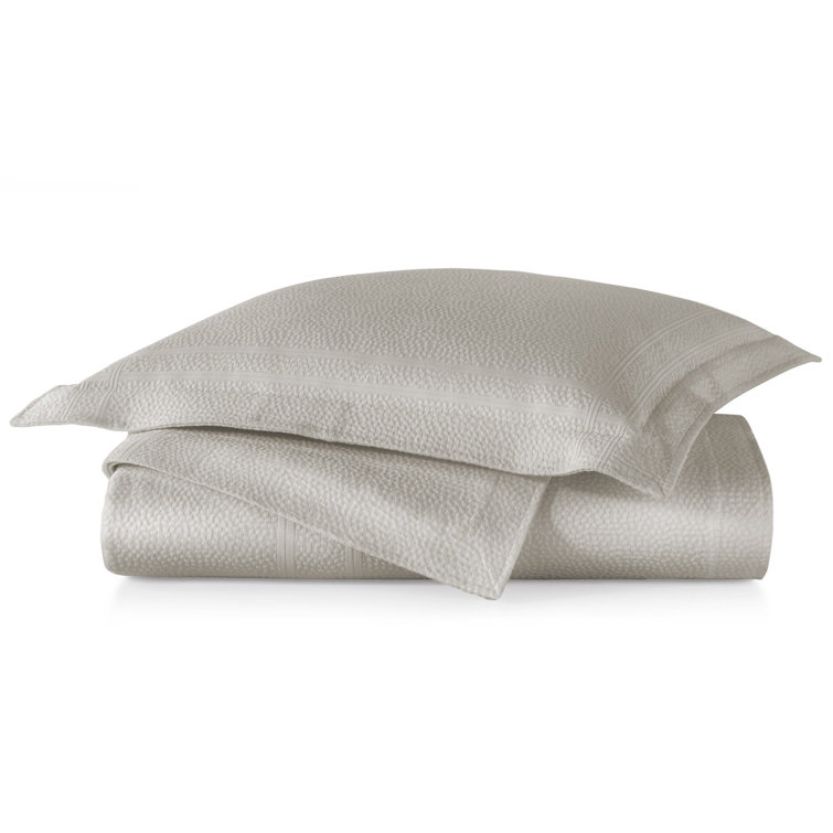 Platinum Queen Cotton Coverlet with Pebble Pattern