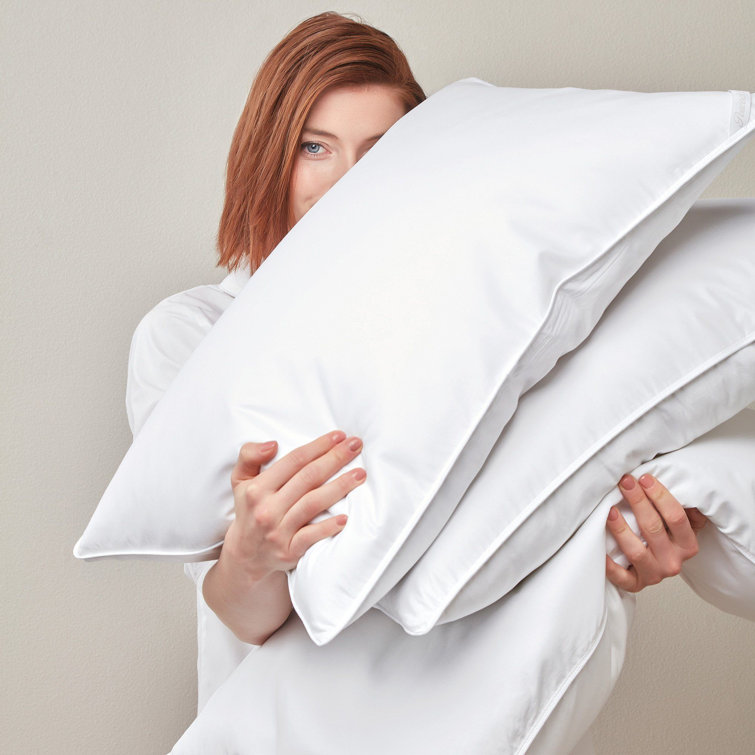 Standard Firm White Cotton Down Bed Pillow