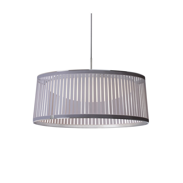 Eclipse 24" Silver Aluminum LED Drum Pendant Light