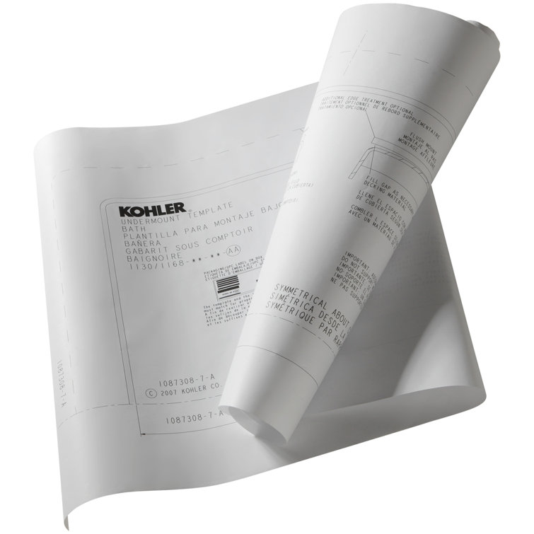 Sleek Undermount Installation Kit for 60"x36" Underscore Baths