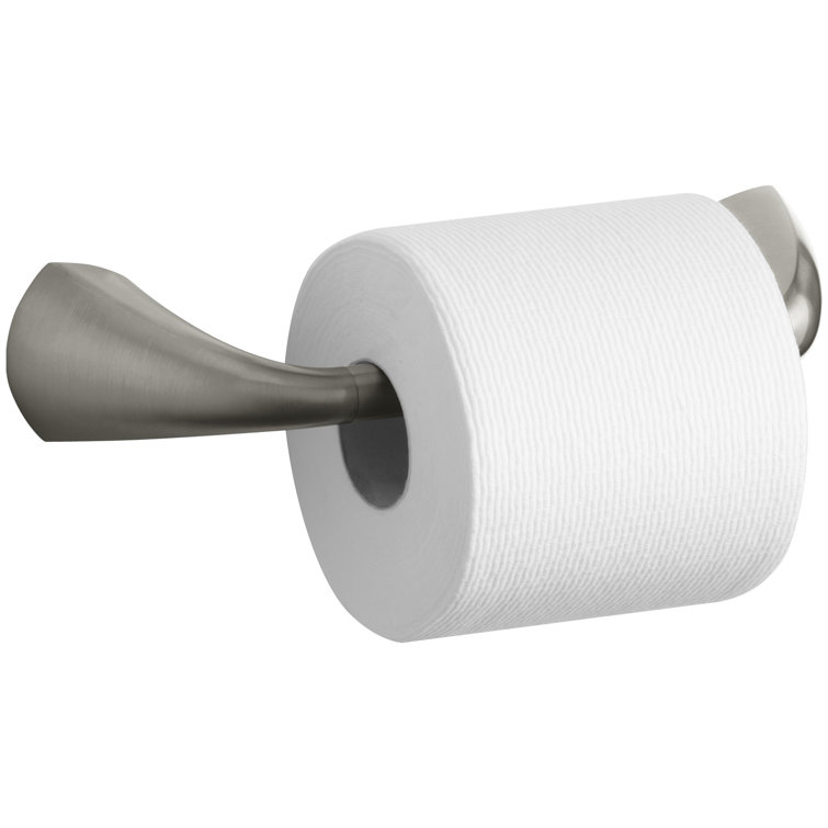 Brushed Nickel Pivoting Toilet Paper Holder