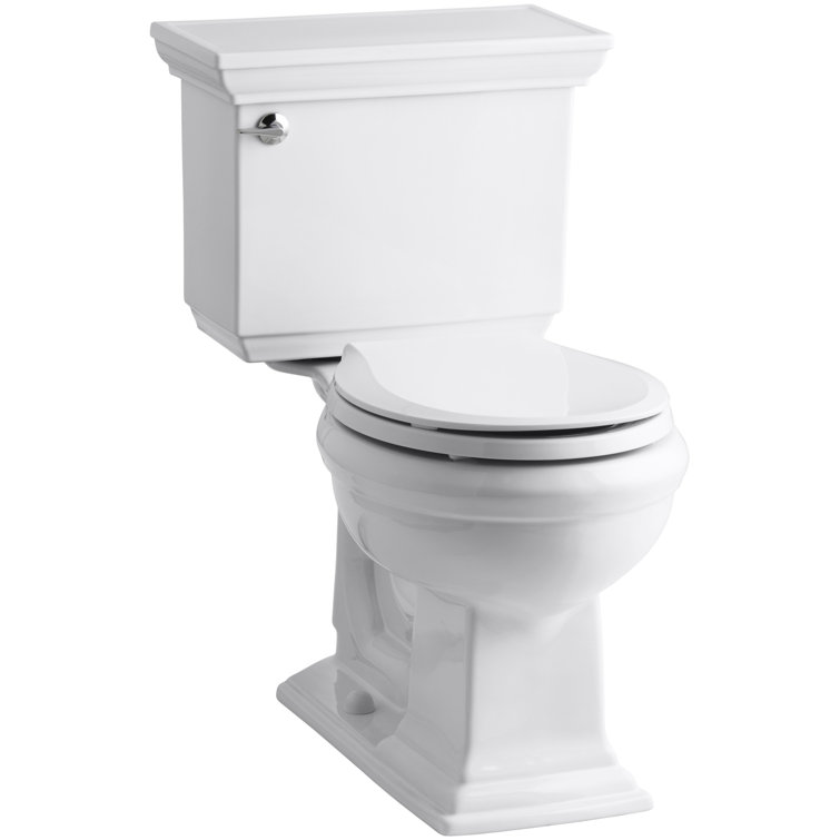 White Round Comfort Height Two-Piece Toilet with Insulated Tank