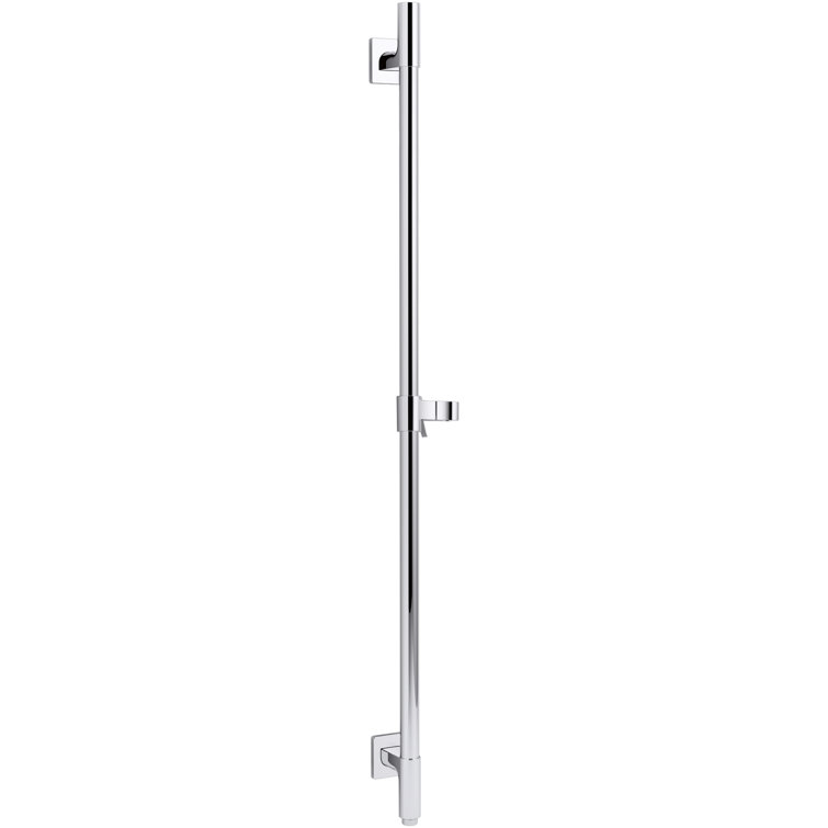 Polished Chrome 41.63" Adjustable Slide Bar with Integrated Water Supply