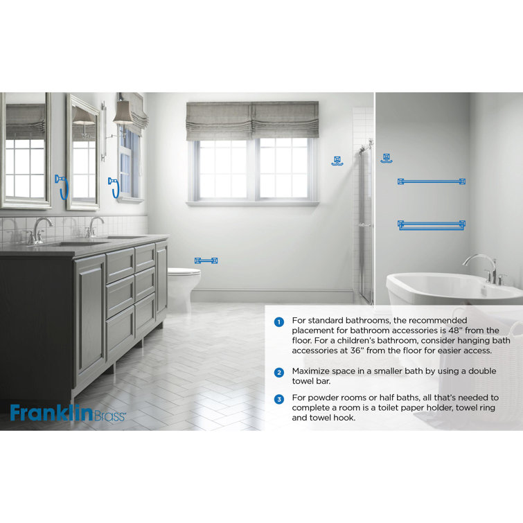 Maxted Matte Black Wall Mounted Bathroom Hardware Set