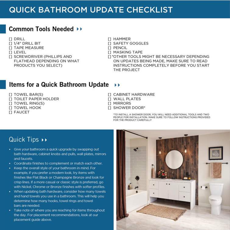 Maxted Matte Black Wall Mounted Bathroom Hardware Set
