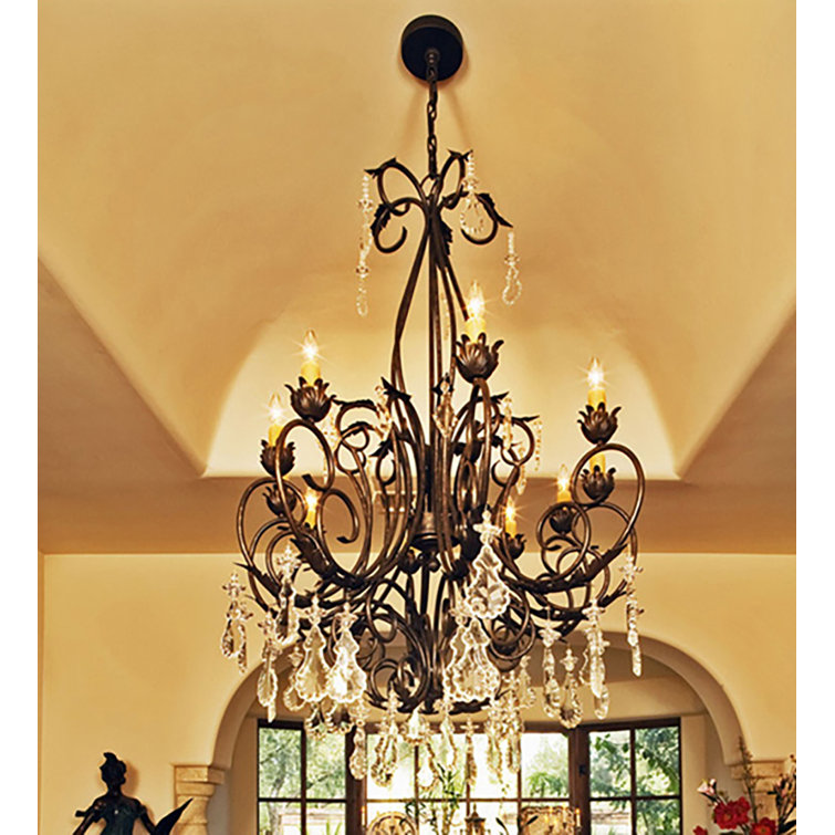 Felicia 10-Light Gilded Tobacco Crystal Empire Chandelier