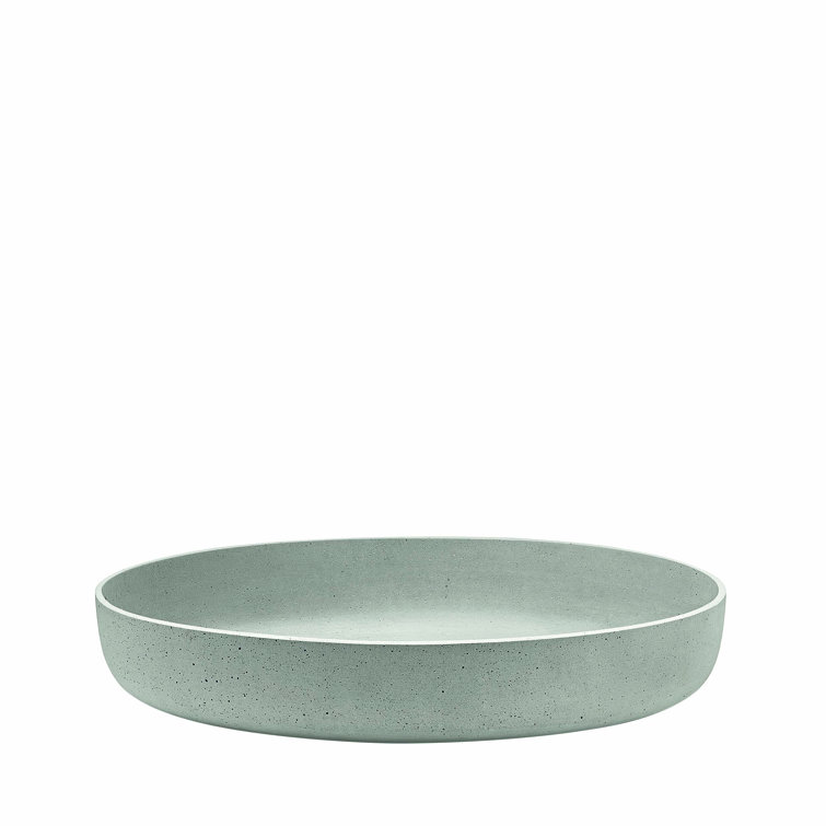 Lunar Echo 15.75'' Light Gray Resin Decorative Plate