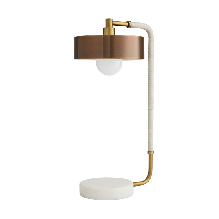 Modern Brass and Marble Adjustable Desk Lamp
