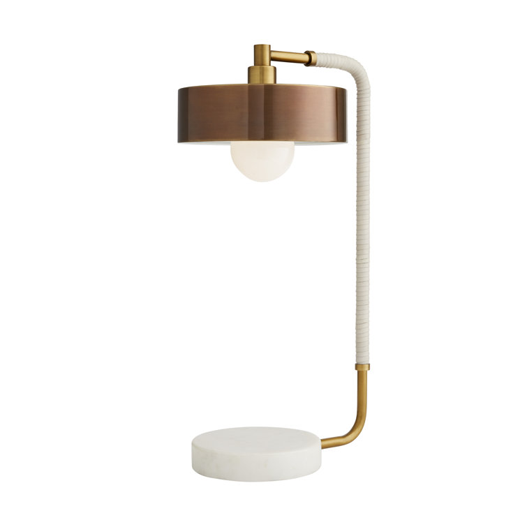 Modern Brass and Marble Adjustable Desk Lamp