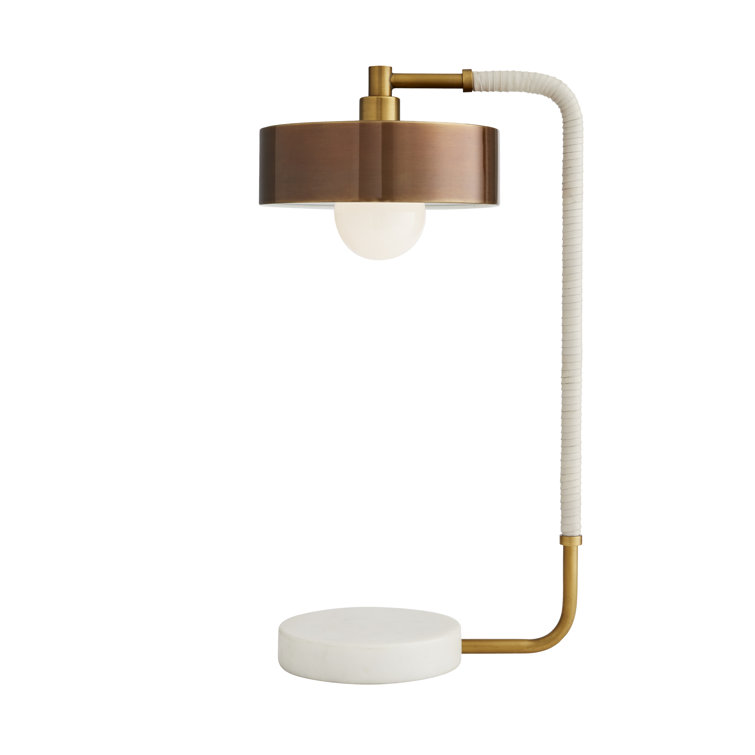Modern Brass and Marble Adjustable Desk Lamp