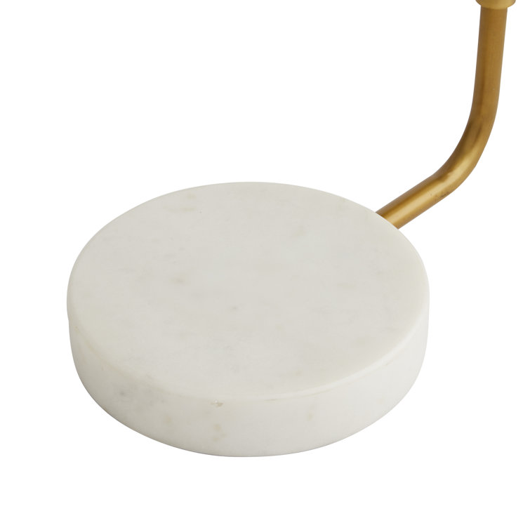 Modern Brass and Marble Adjustable Desk Lamp