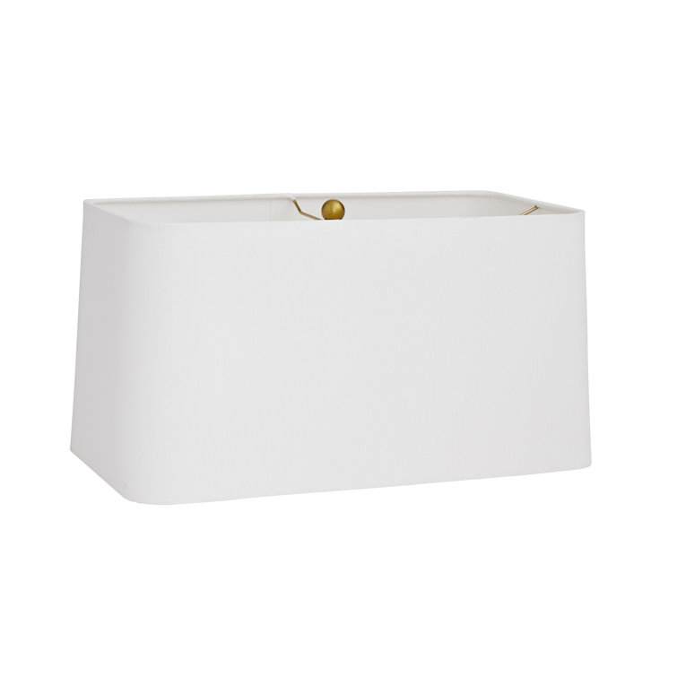Gianni Equestrian-Inspired White Linen Drum Shade Table Lamp
