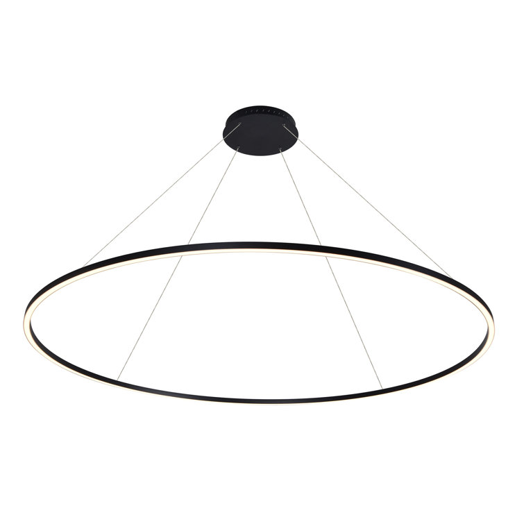 Tania 72" 109W LED Black Circular Chandelier