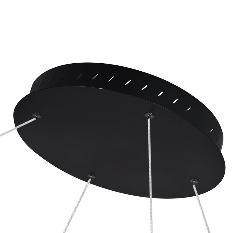 Tania 72" 109W LED Black Circular Chandelier