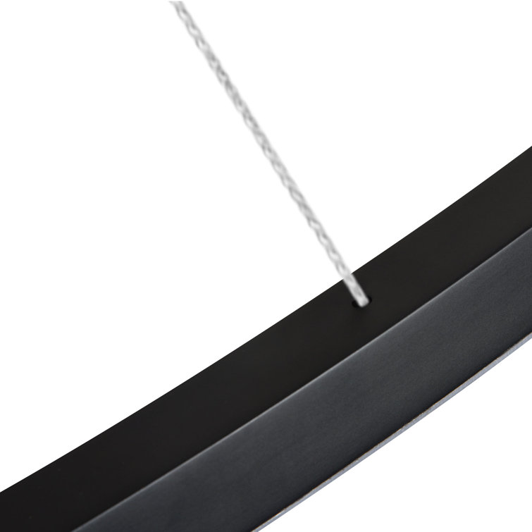 Tania Sleek Circular Adjustable LED Chandelier in Black