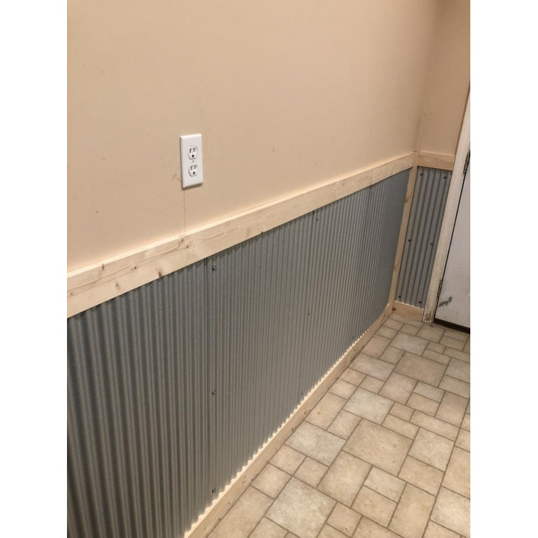 Antique Gray 24" x 36" Corrugated Metal Wall Panel