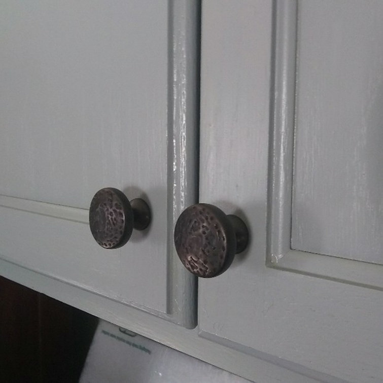 Oil Rubbed Bronze Round Hammered Cabinet Knobs Multipack