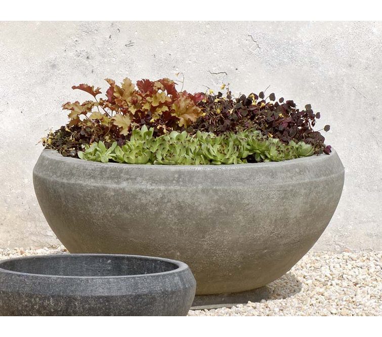 Giulia 16" Copper Bronze Round Handcrafted Pot Planter