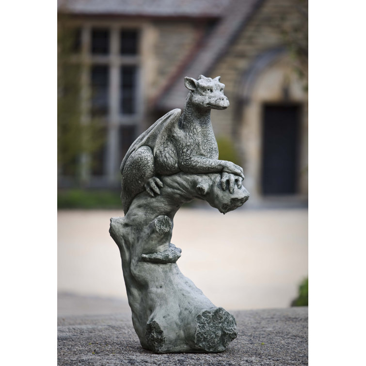 Alpine Stone Cast Dragon Garden Statue