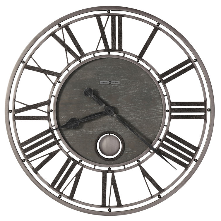 Marius Oversized Silver Iron Transitional Wall Clock