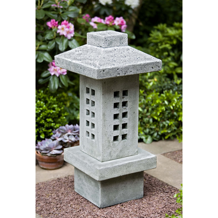 Alpine Stone Concrete Outdoor Lantern Statue