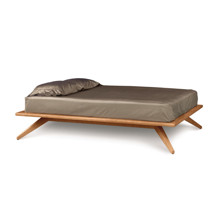 Astrid Natural Cherry California King Solid Wood Platform Bed