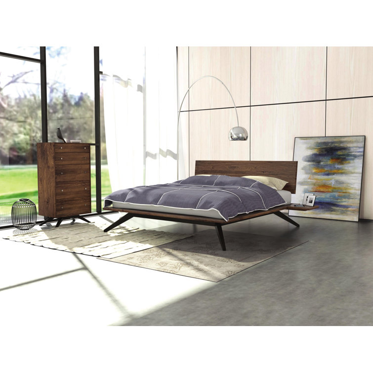 Eco-Friendly King-Sized Bed Frame in Walnut and Dark Chocolate Maple